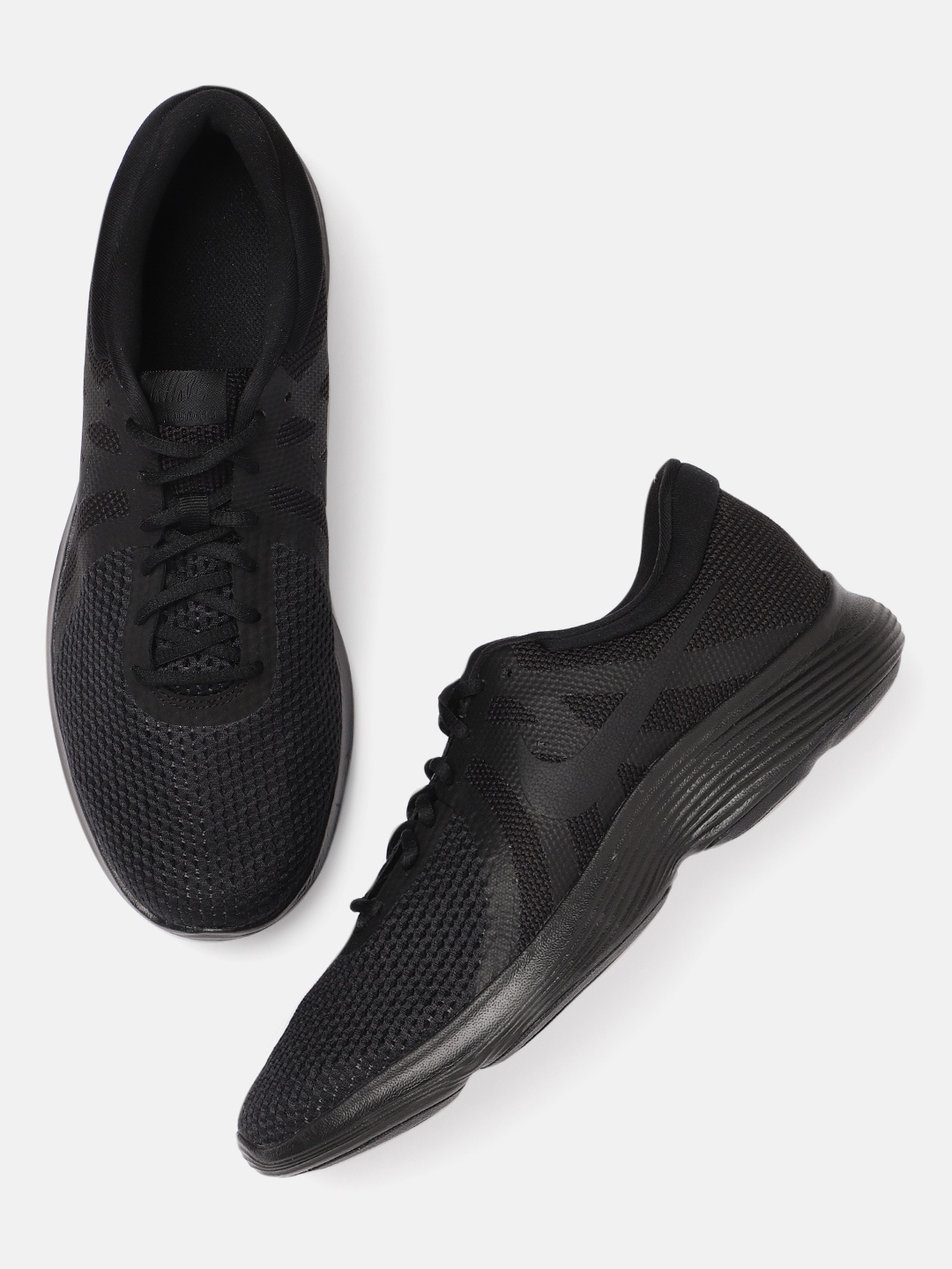 

Nike Men Black REVOLUTION 4 Running Shoes