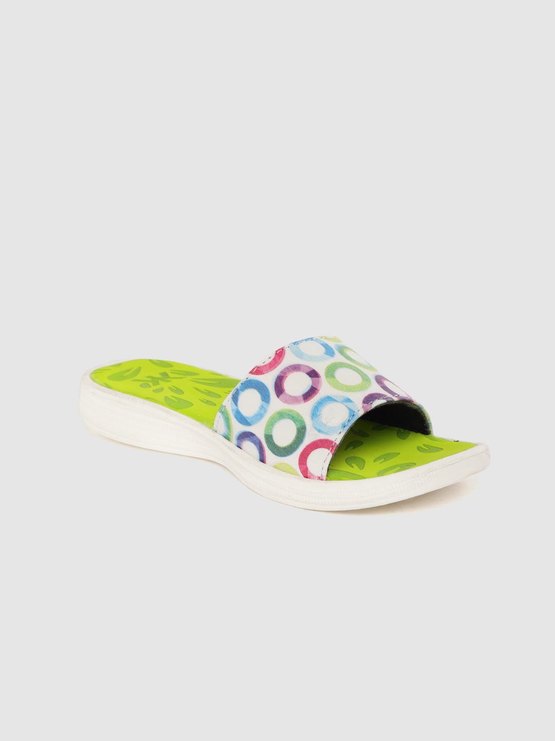 

Kook N Keech Women Multicoloured Geometric Print Open Toe Flats, Multi