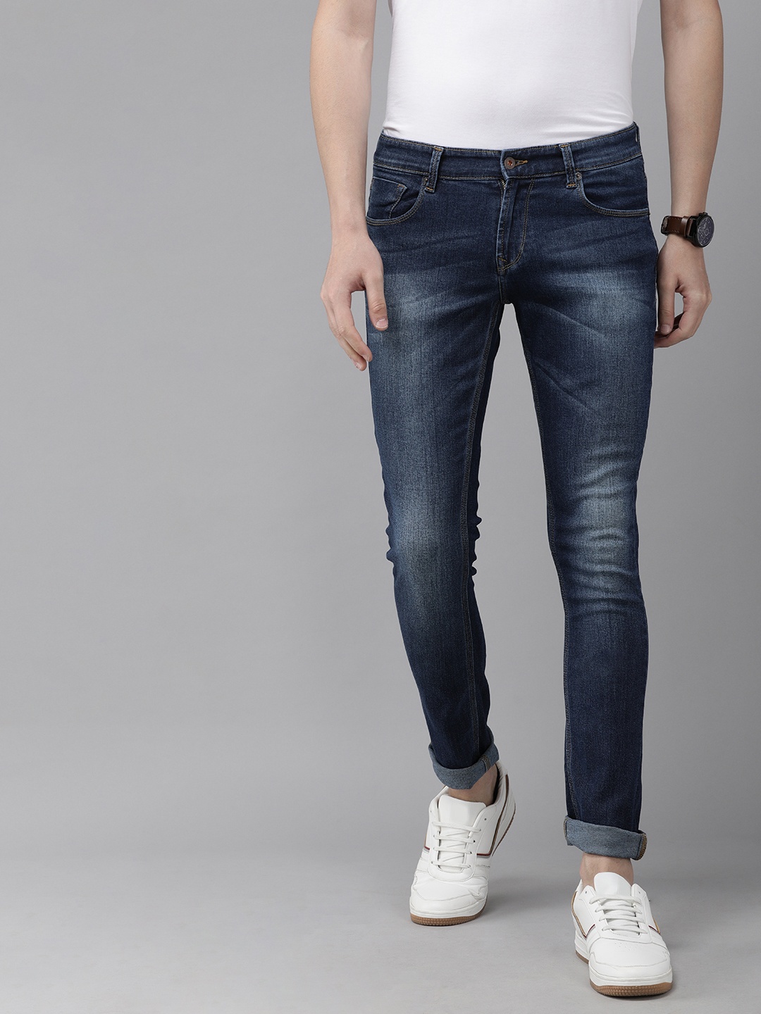 

SPYKAR Men Blue Skinny Fit Mid-Rise Light Fade Jeans