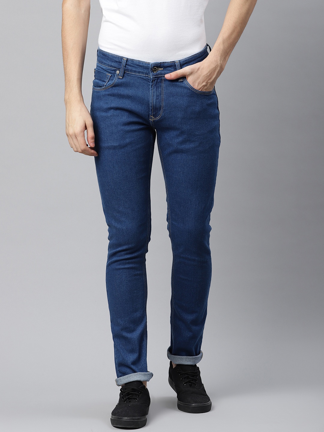 

SPYKAR Men Blue Skinny Fit Low-Rise Stretchable Jeans