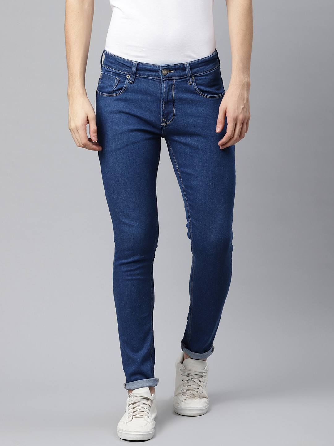 

SPYKAR Men Blue Super Skinny Fit Low-Rise Stretchable Jeans