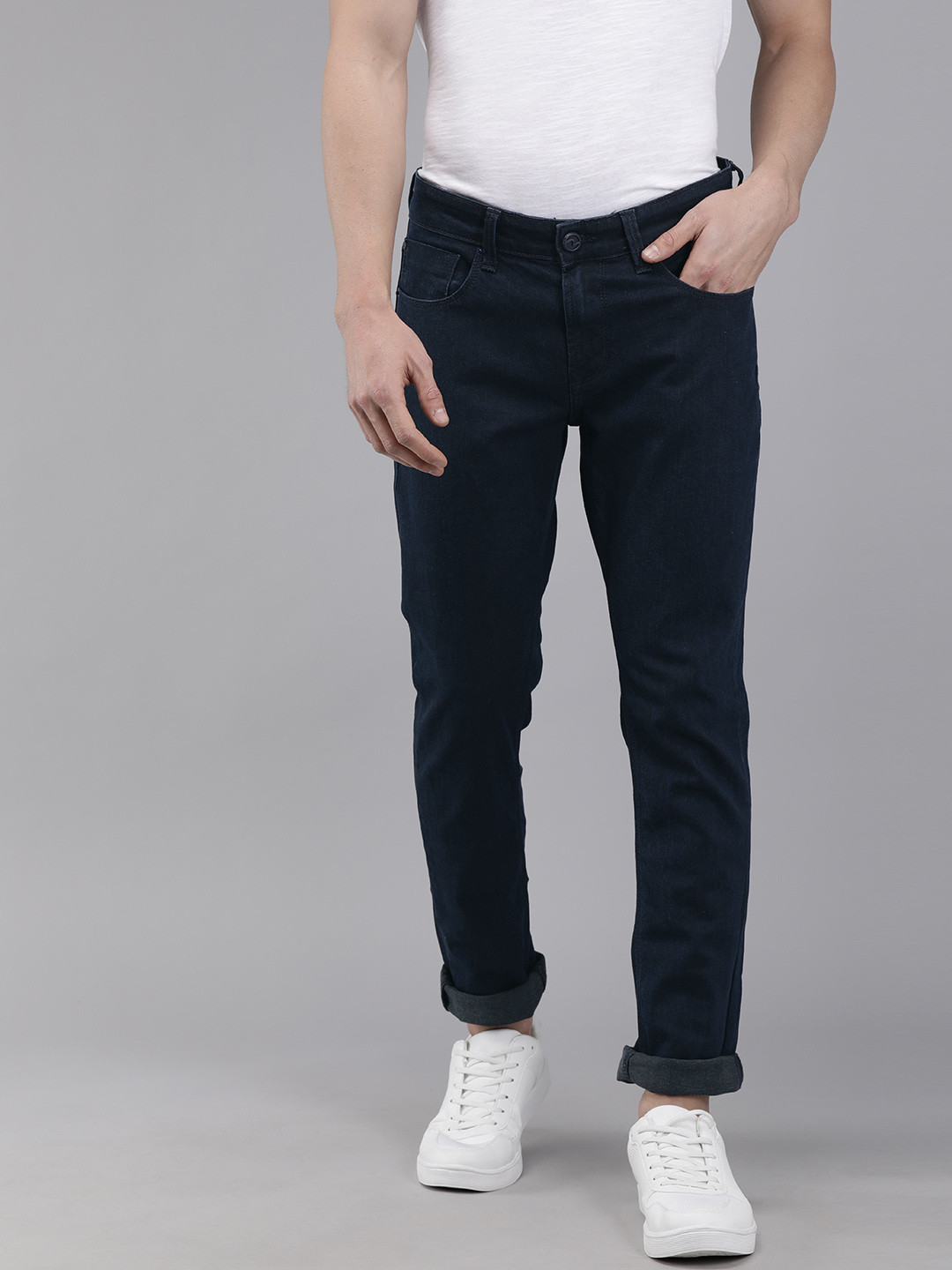 

SPYKAR Men Blue Skinny Fit Low-Rise Clean Look Stretchable Jeans