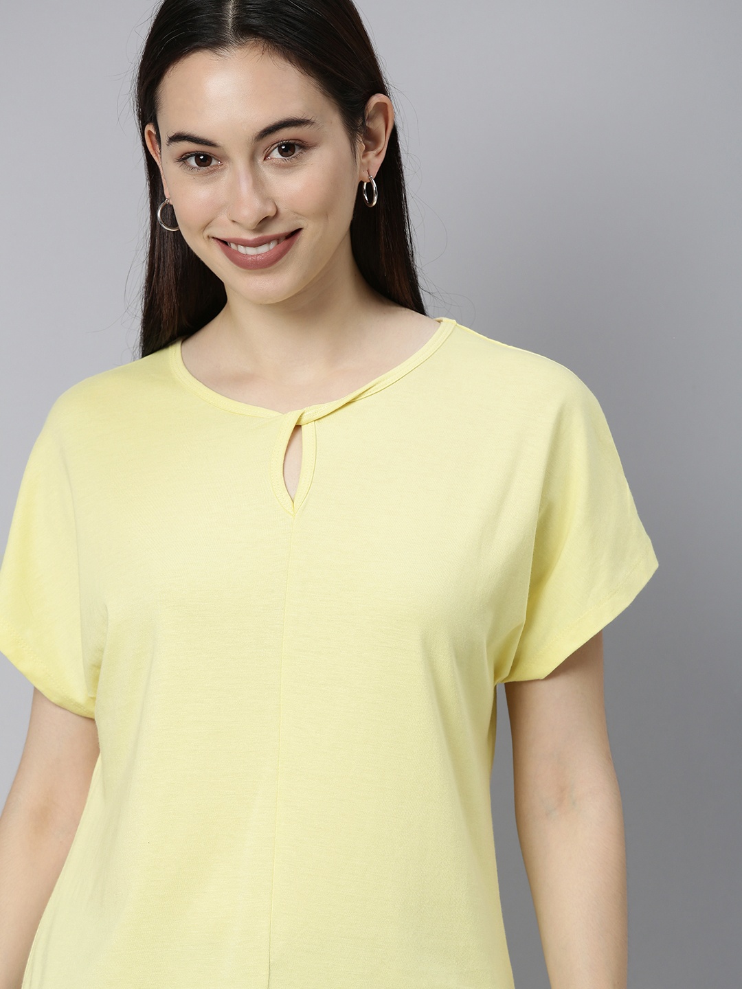 

M&H Our Water Women Yellow Extended Sleeves Water Styles Sustainable T-shirt