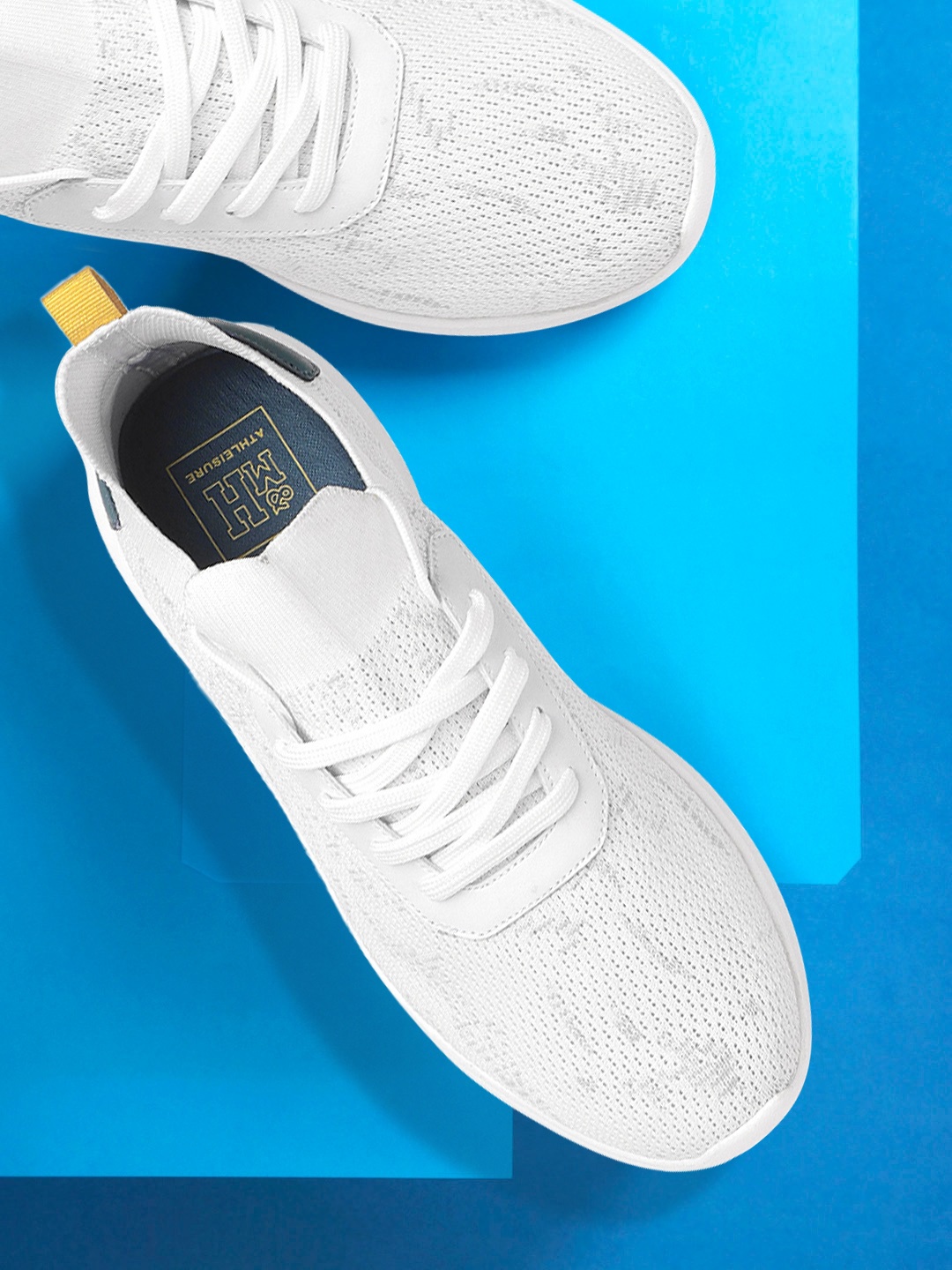 

Mast & Harbour Men White Woven Design Sneakers