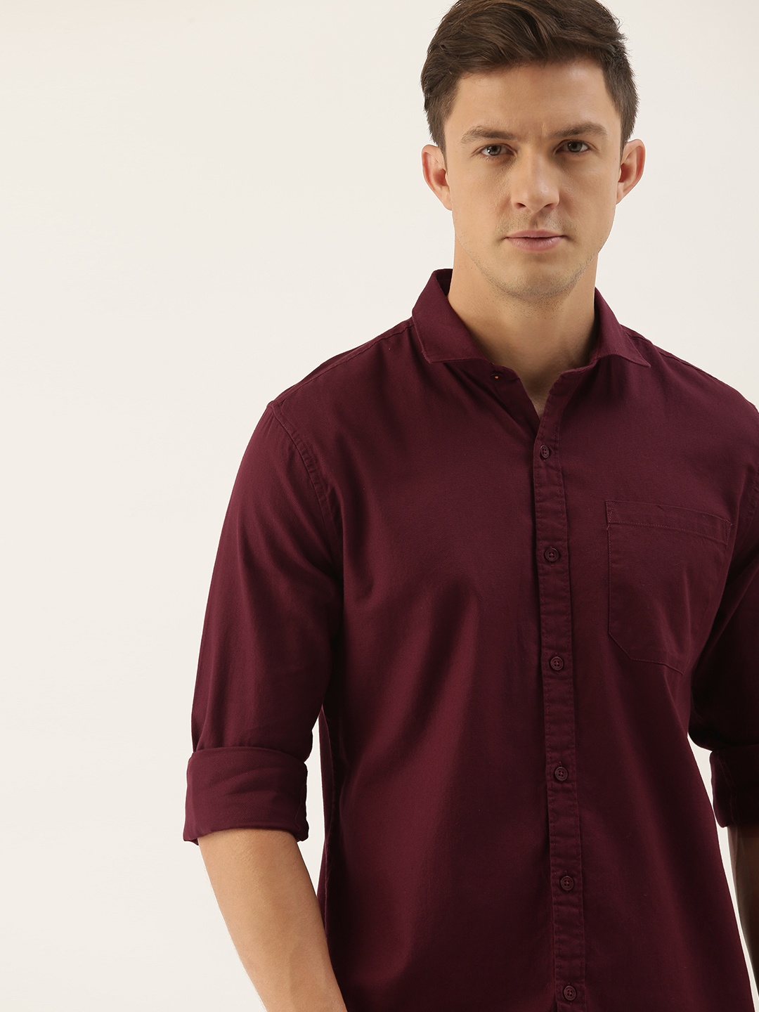 

INVICTUS Men Maroon Slim Fit Casual Shirt