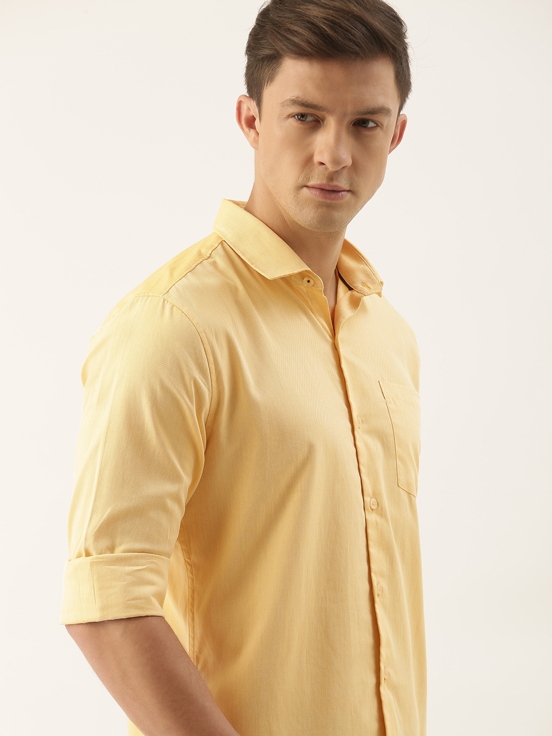 

INVICTUS Men Yellow Slim Fit Casual Shirt