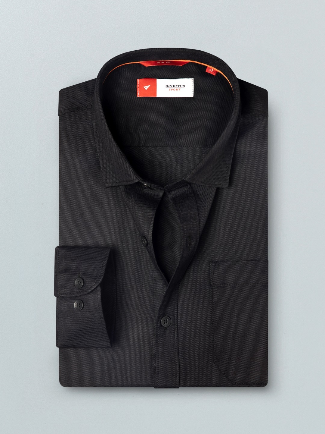 

INVICTUS Men Black Slim Fit Casual Shirt