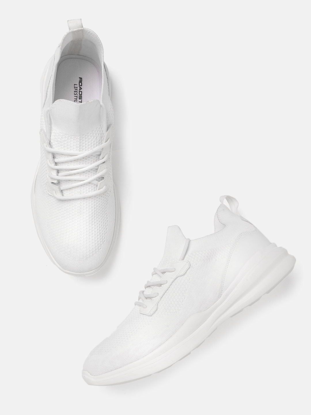 

Roadster Men Woven Design Sports Shoes, White