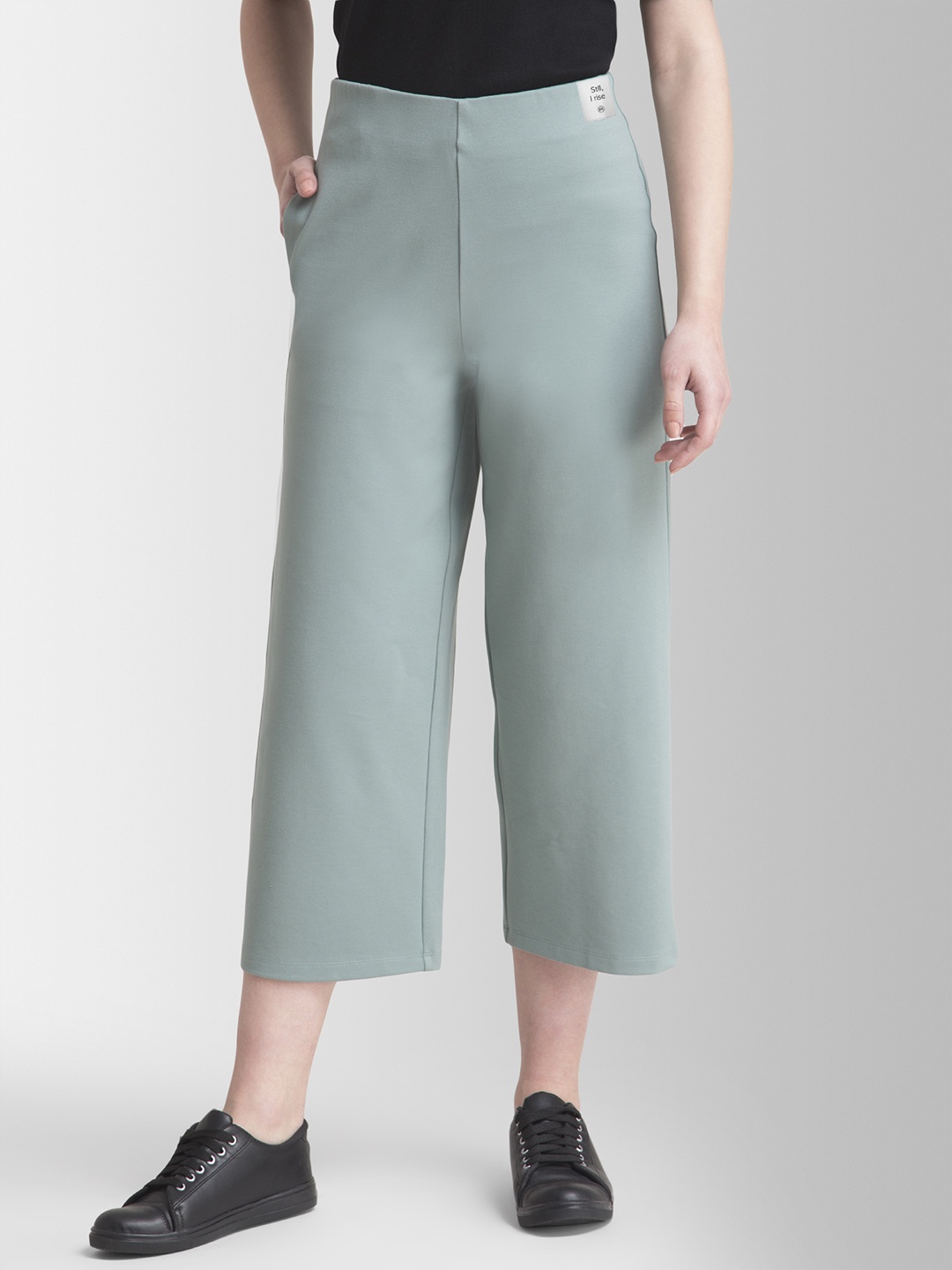 

FableStreet LivIn Loose Fit High-Rise Culottes, Green