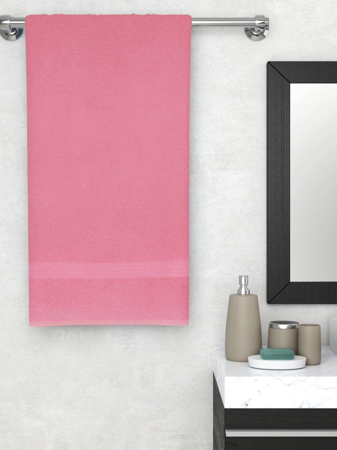 

Raymond Home Rose-Color Solid 350 GSM Bath Towel