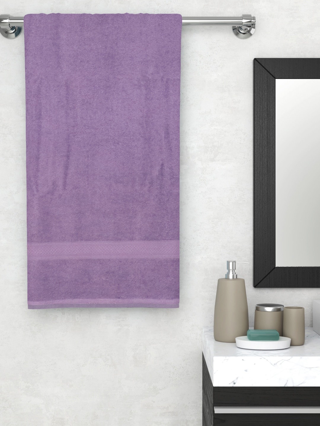 

Raymond Home Purple Solid 450 GSM Bath Towel