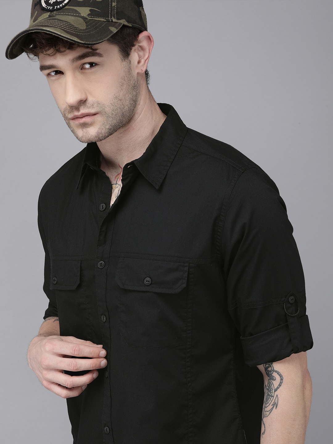

Roadster x Discovery Adventures Mens Black Overshirt with Antibacterial Protection