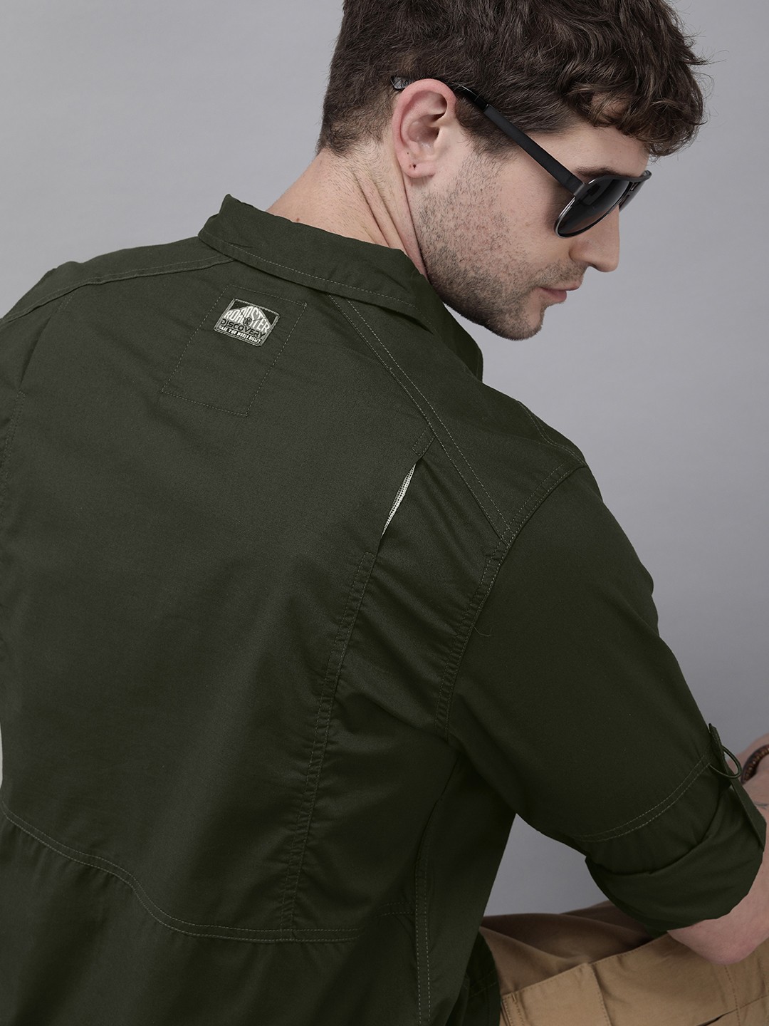 

Roadster x Discovery Adventures Mens Dark Olive Overshirt with Antibacterial Protection
