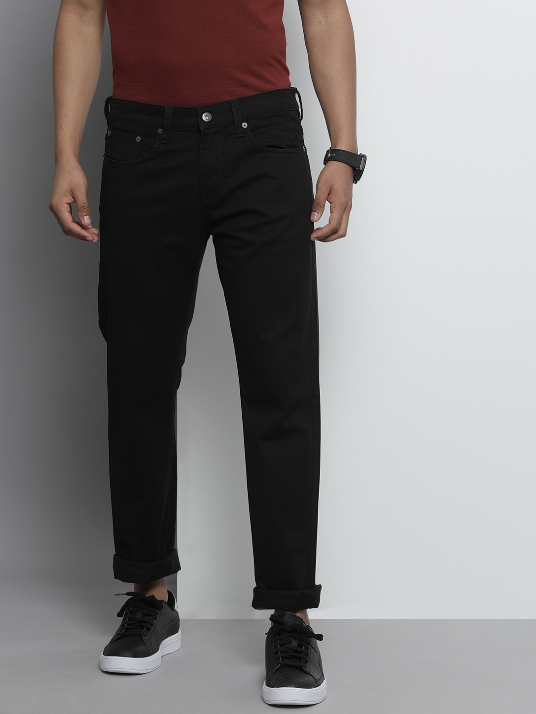 

Nautica Men Black Slim Fit Trousers