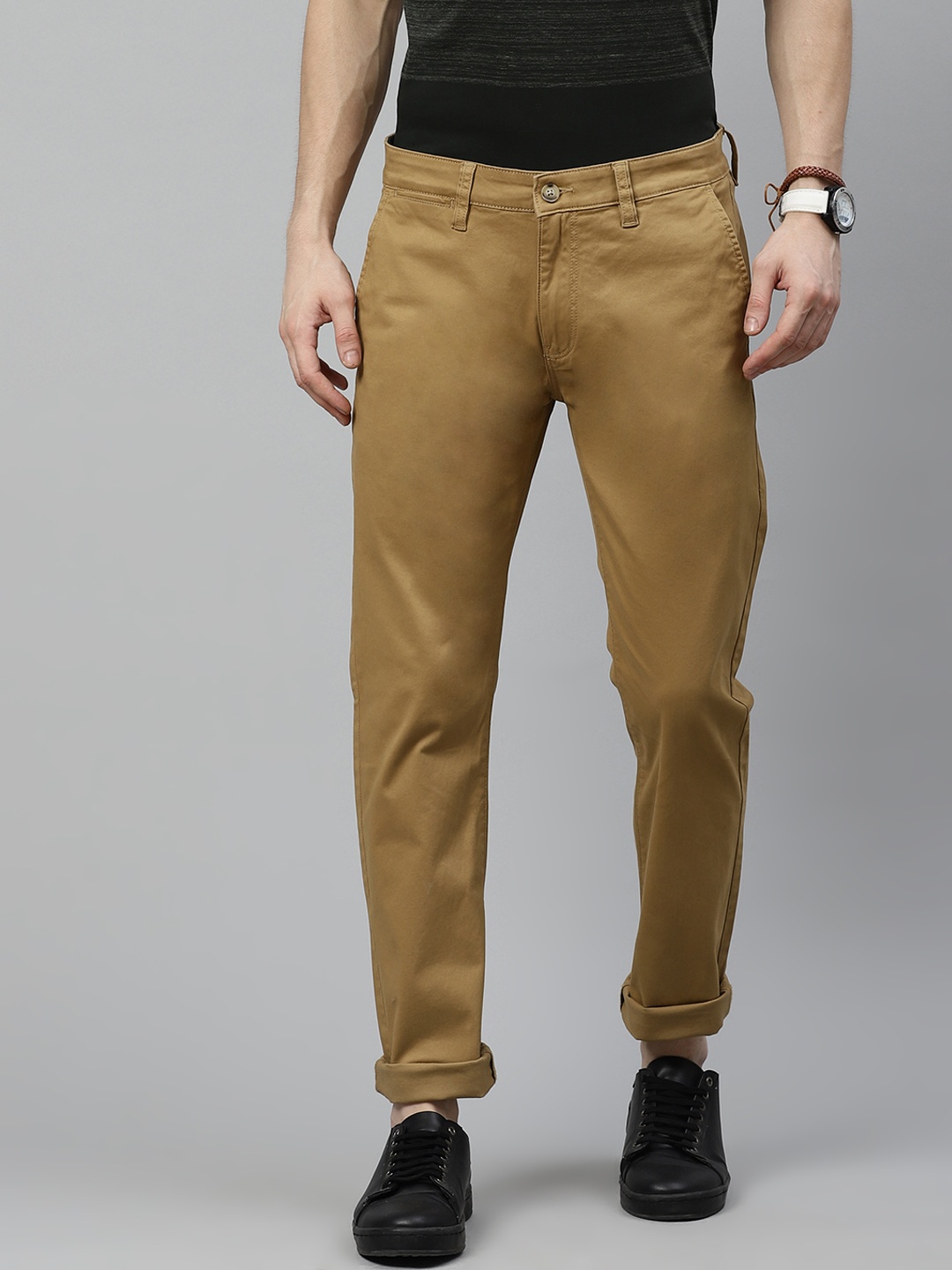

Nautica Men Khaki Slim Fit Solid Chinos