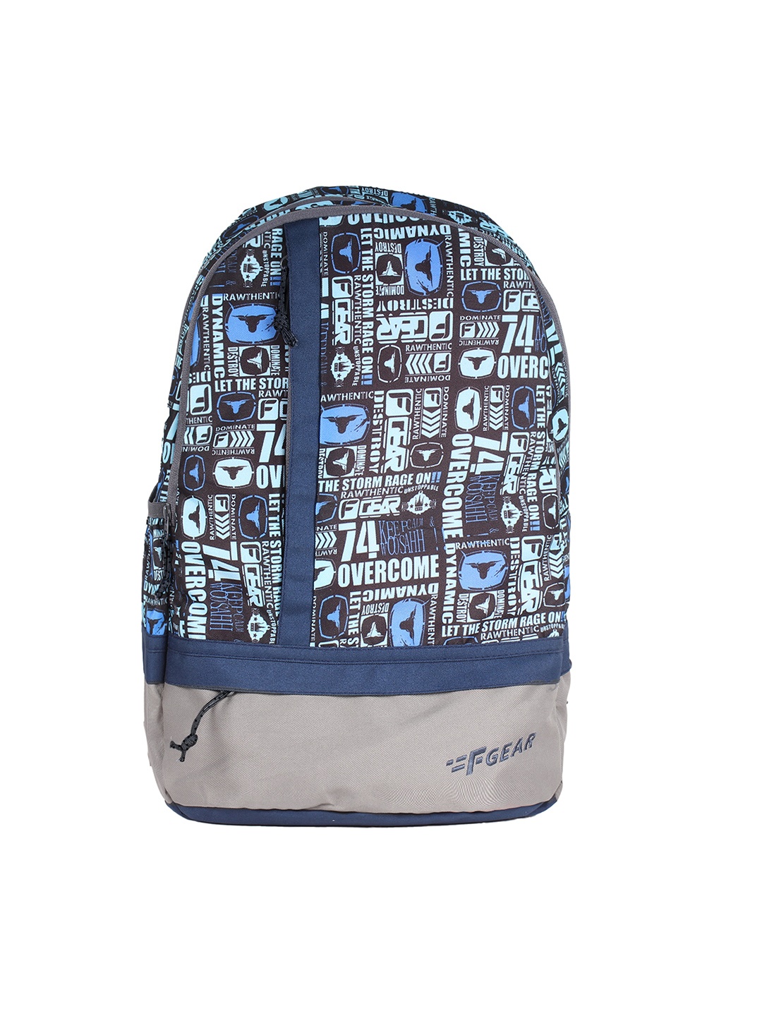 

F Gear Unisex Navy & Grey Printed Burner Backpack, Navy blue