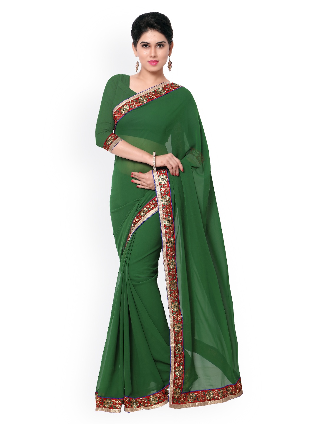 

Kalista Green Georgette Saree