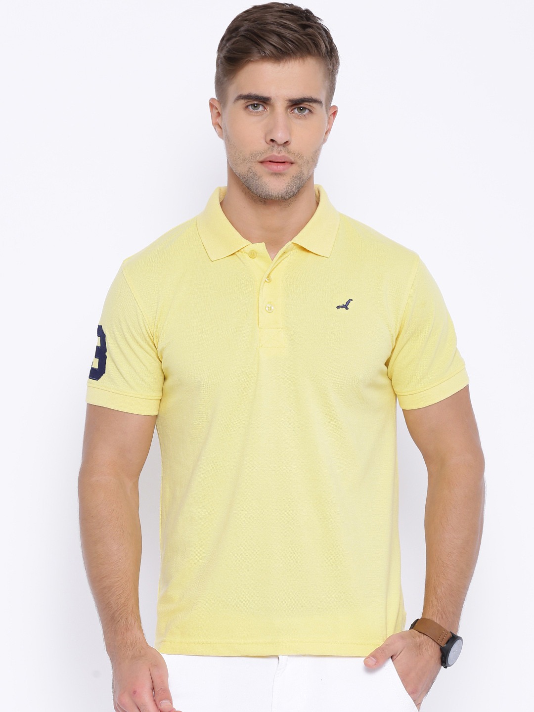 

American Crew Yellow Polo T-shirt