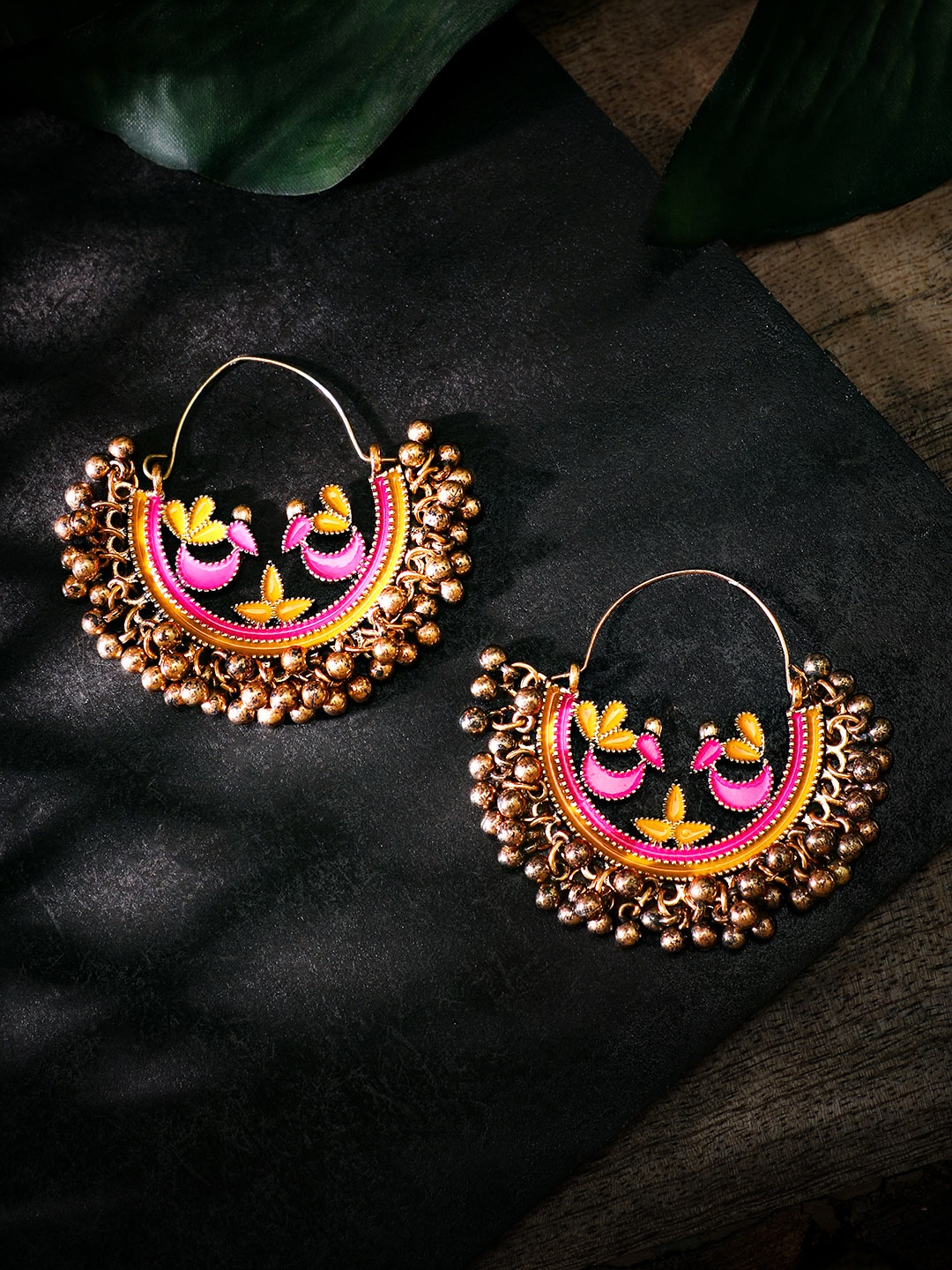 

Rubans Women Gold-Toned Contemporary Chandbalis