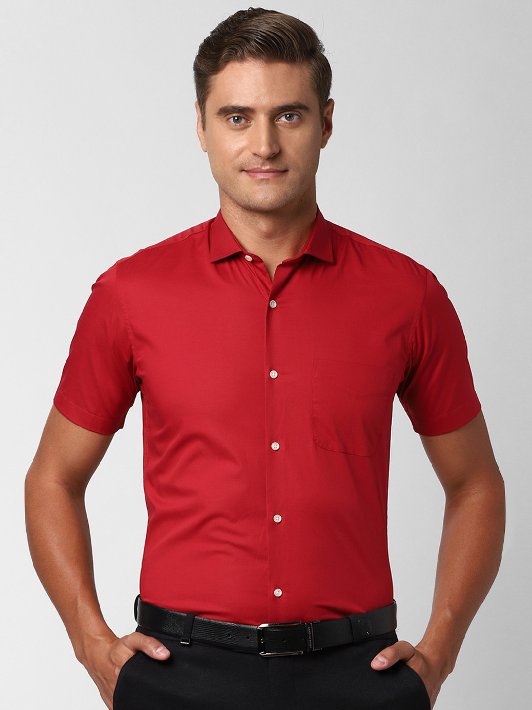 

Peter England Men Red Slim Fit Formal Shirt