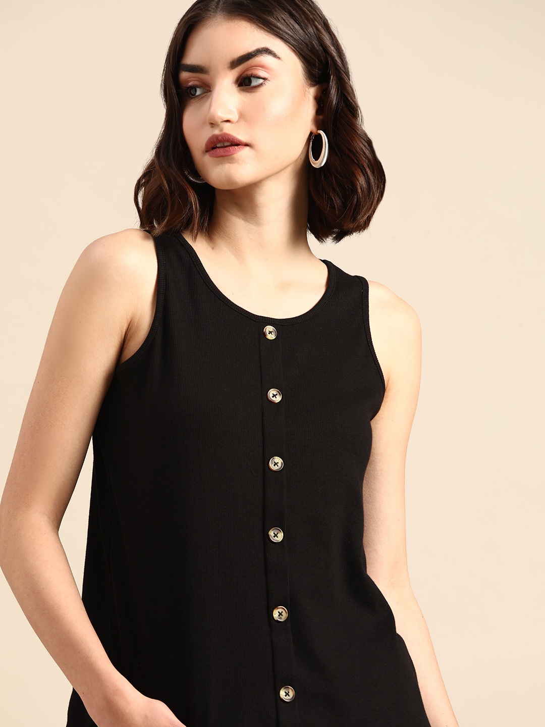 

all about you Women Black Solid Top