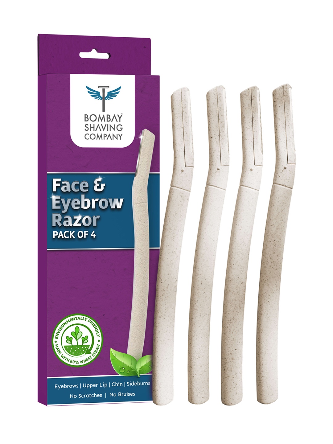 

BOMBAE Women Precision Face & Eyebrow Razor Pack of 4, Purple