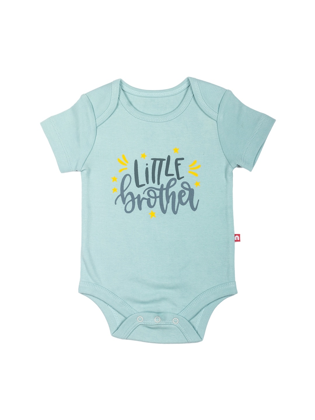 

Nino Bambino Infant Kids Blue & Yellow Printed Organic Cotton Sustainable Bodysuit
