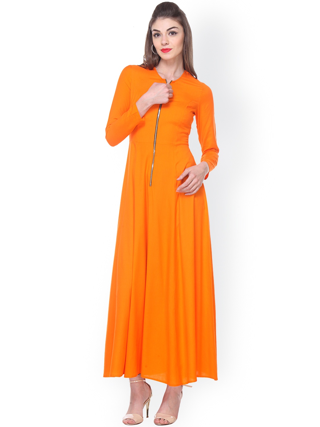 

Zastraa Orange Maxi Dress