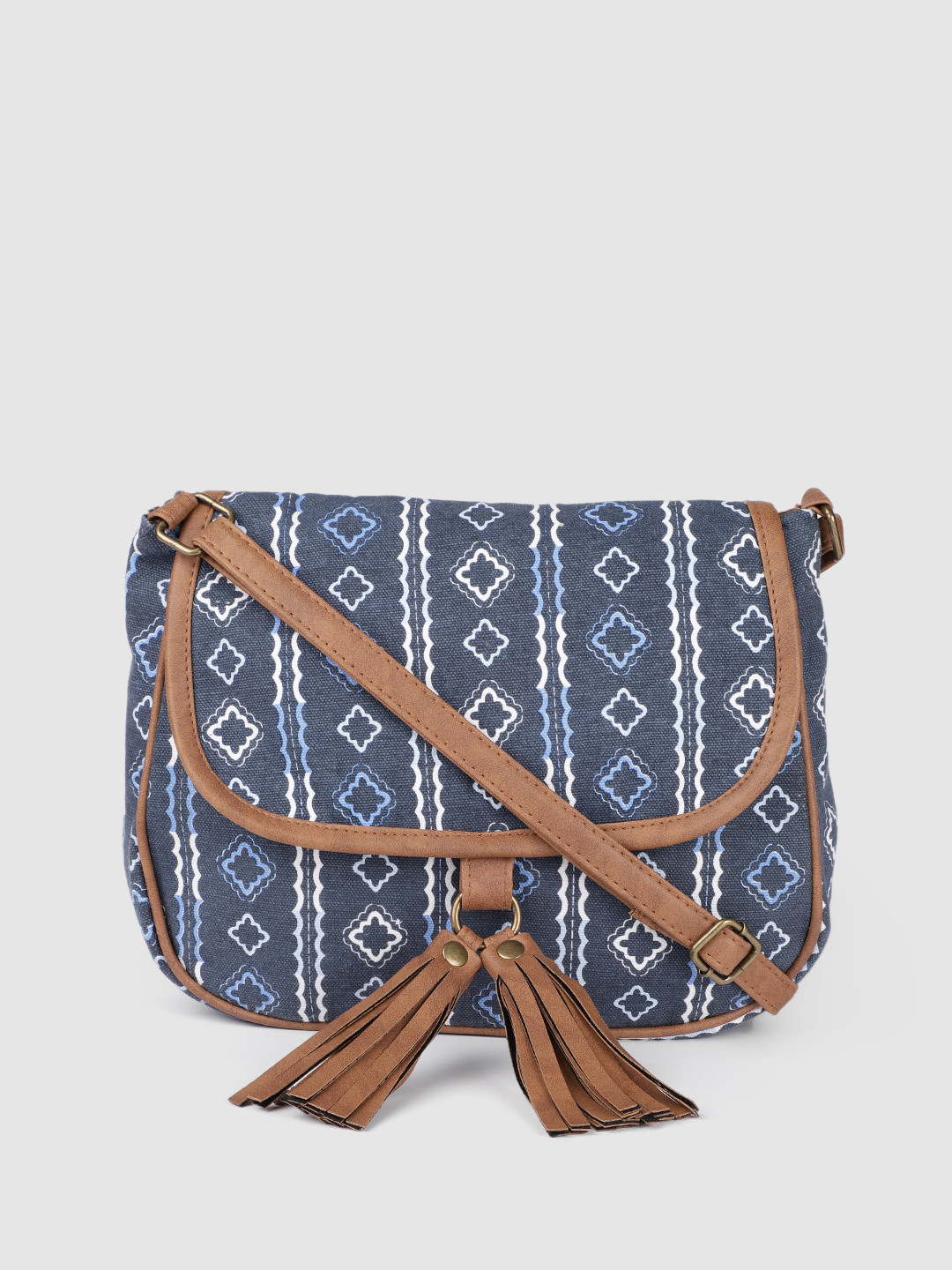 

Anouk Blue Printed Sling Bag
