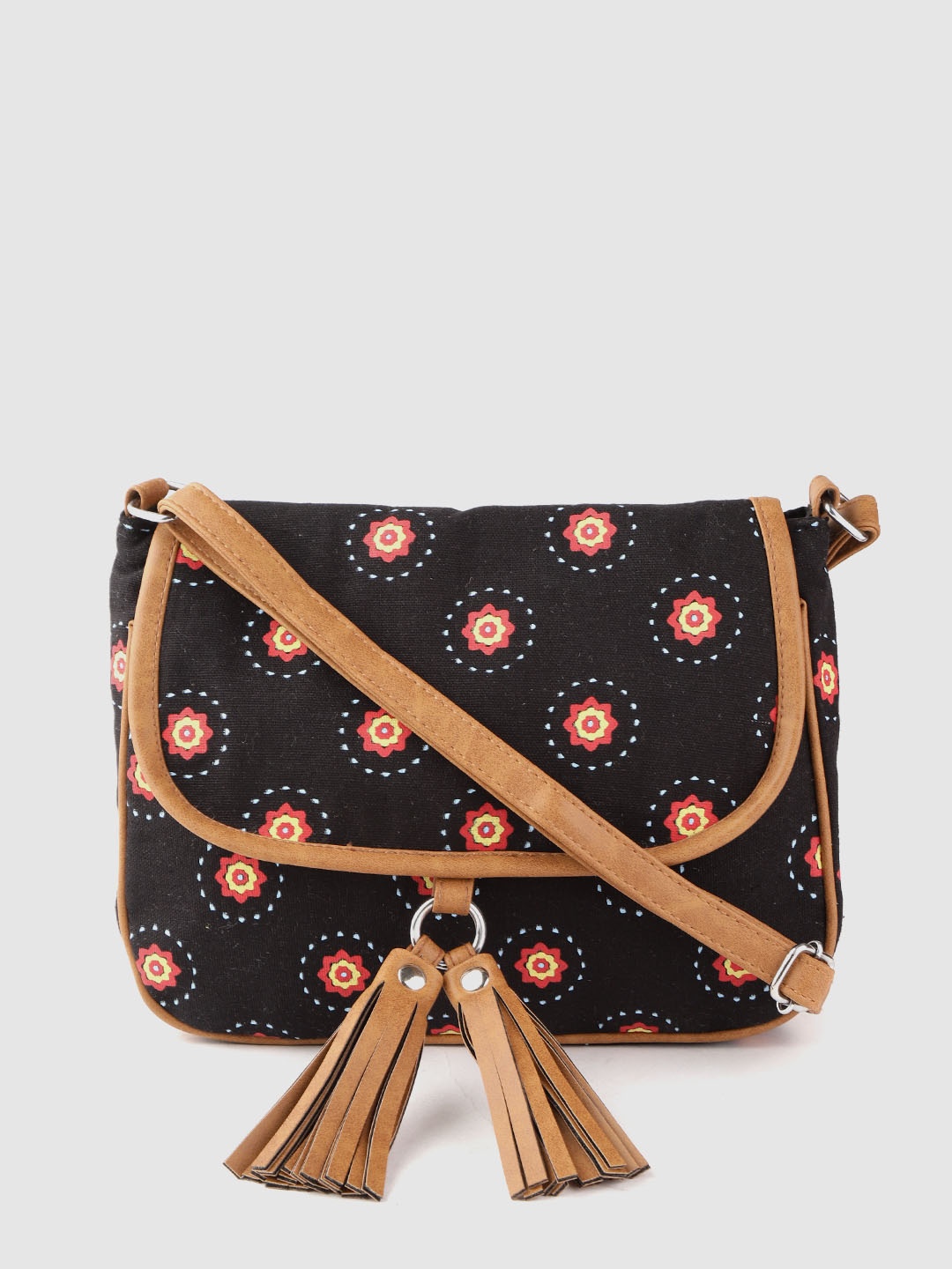 

Anouk Black Printed Sling Bag