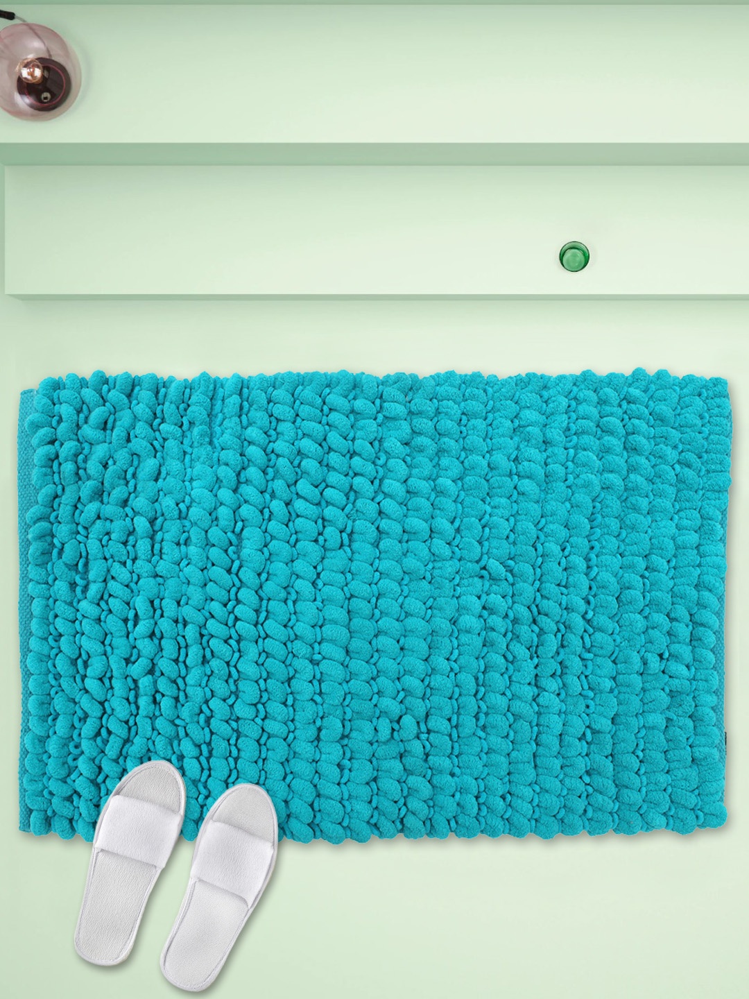 

AVI Living Turquoise Blue Bobble Loop 2230 GSM Bath Rug