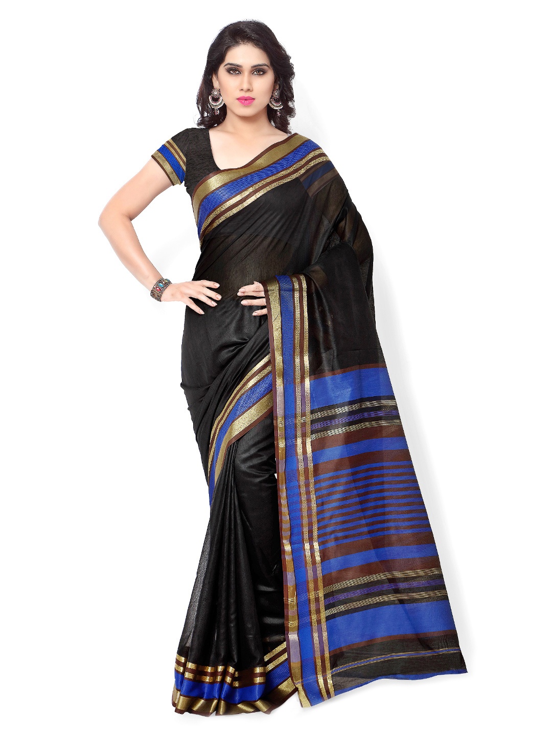 

Varkala Silk Sarees Black Art Silk Traditional Saree