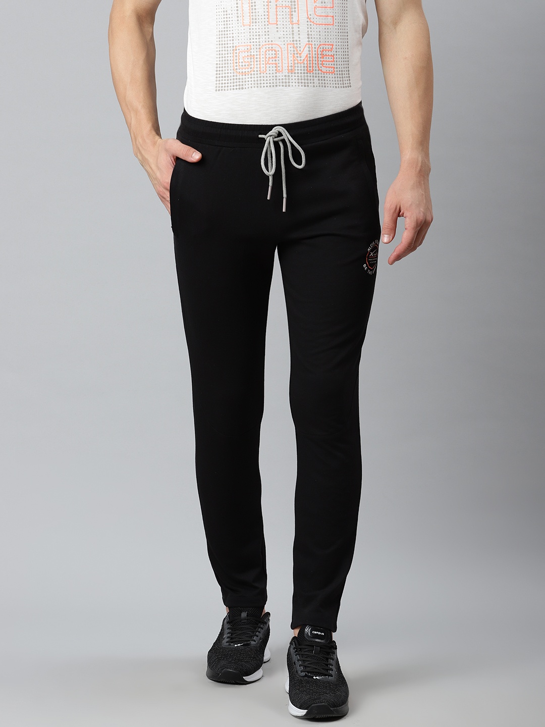 

Alcis Men Black Solid Slim Fit Track Pants