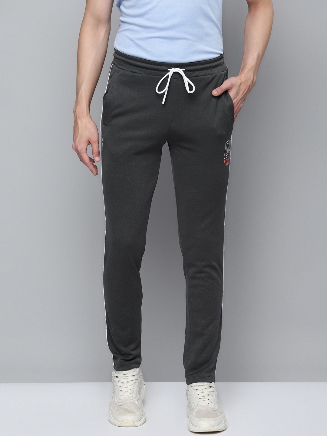 

Alcis Men Charcoal Grey Solid Track Pants