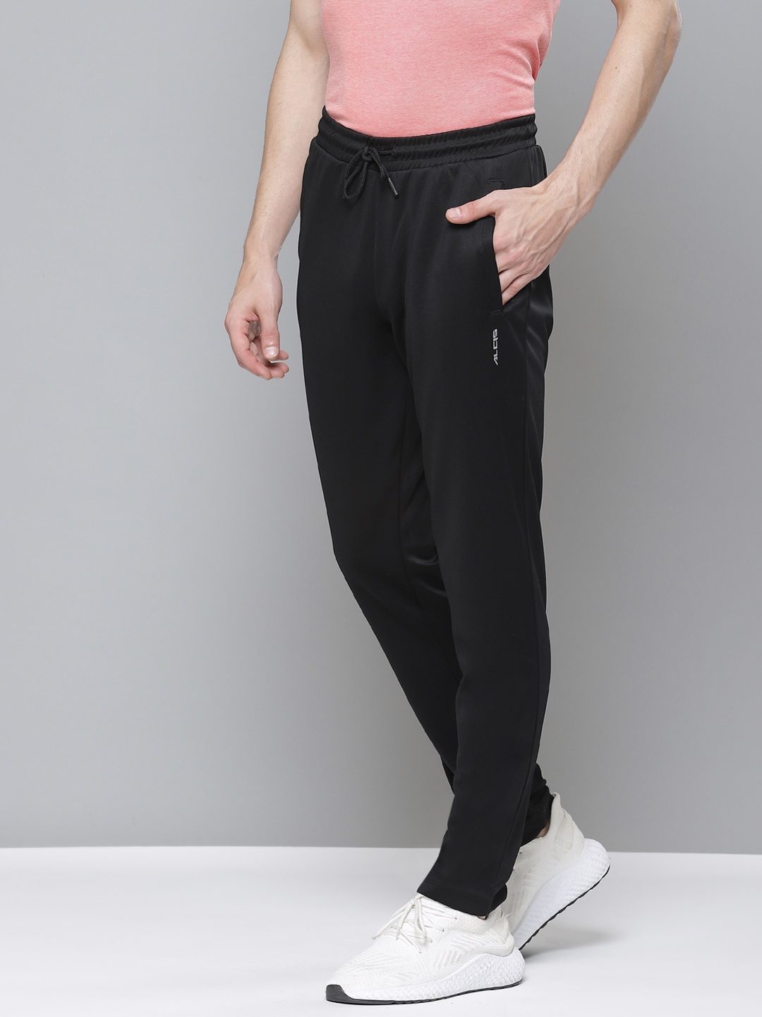

Alcis Men Black Solid Slim Fit Track Pants