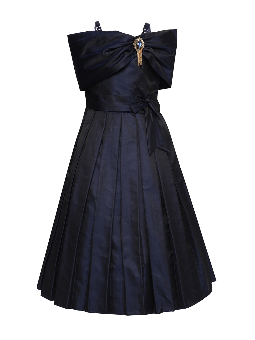 

ADIVA Girls Navy Blue Solid Gown Dress