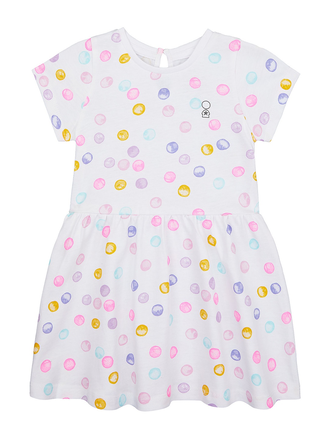 

mothercare Girls White Printed Fit and Flare Dress