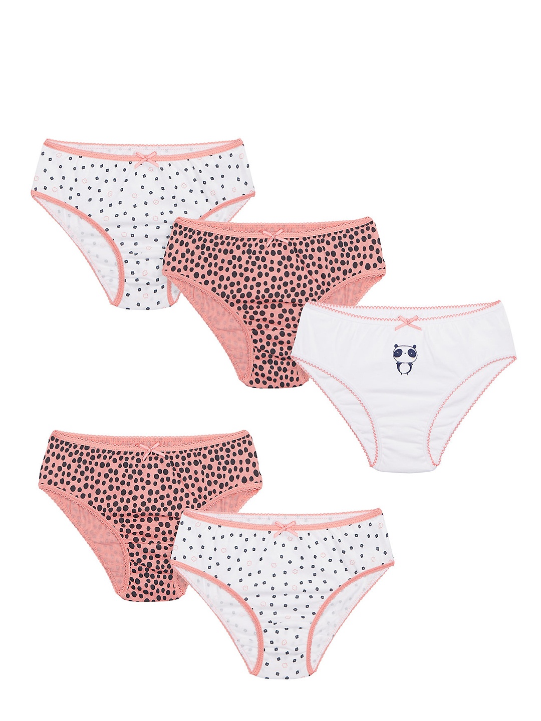 

mothercare Girls Pack of 5 Briefs 410258272009, White