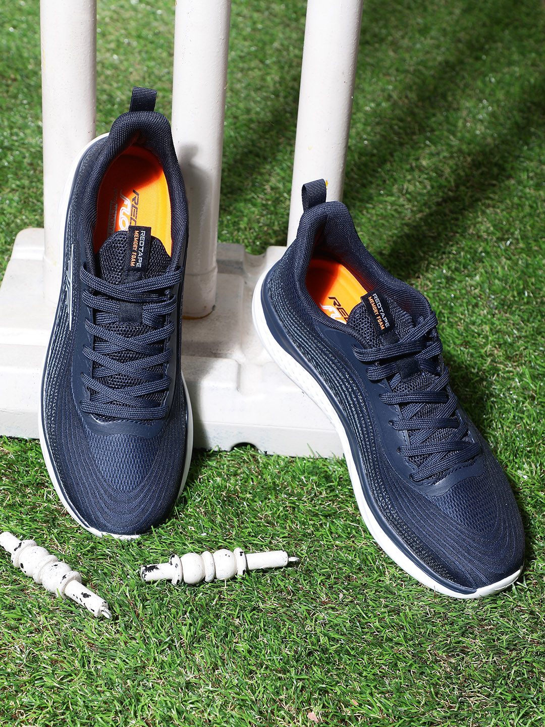 

Red Tape Men Navy Blue Mesh Walking Shoes