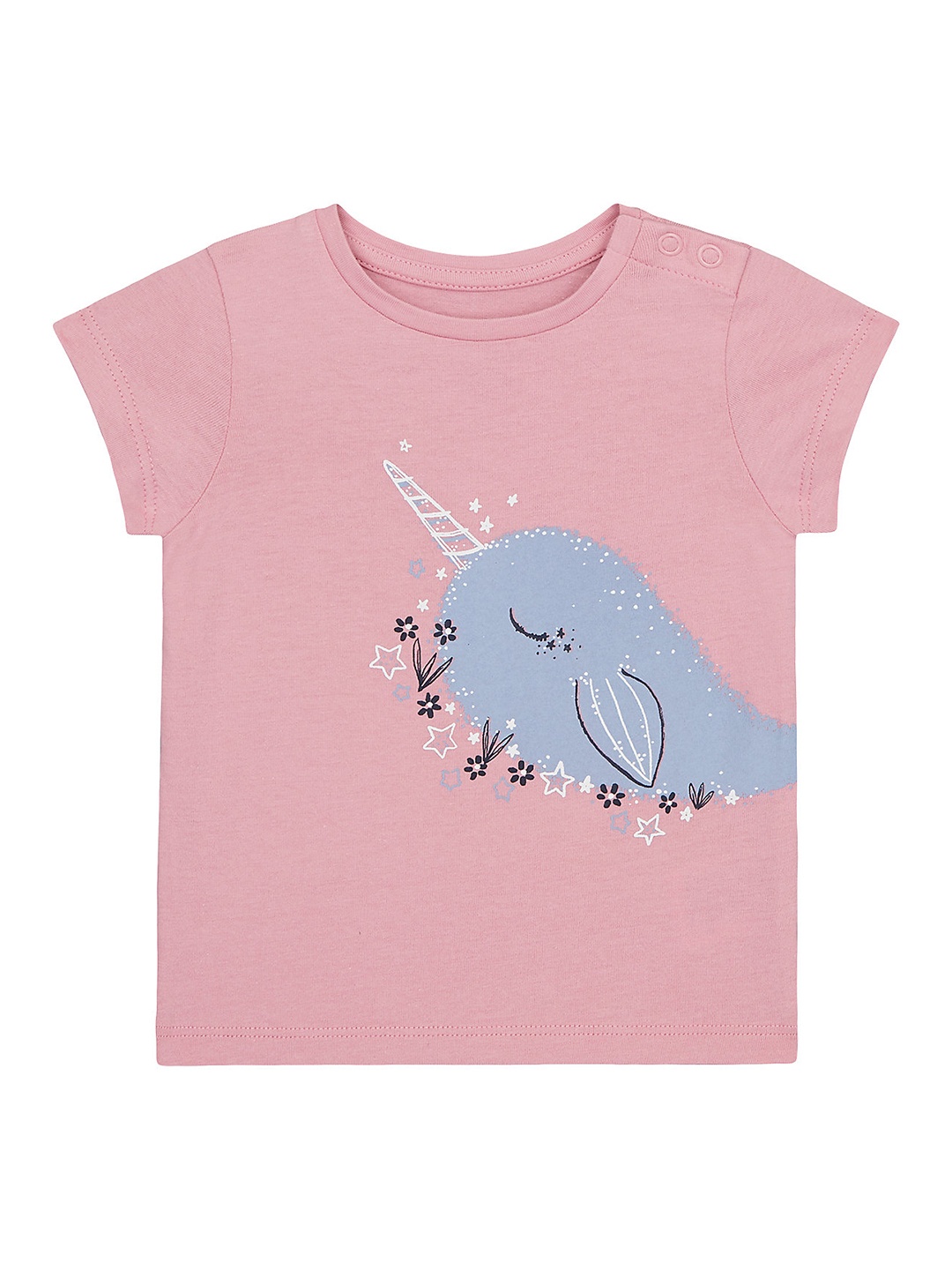 

mothercare Girls Pink Printed Pure Cotton Regular Top
