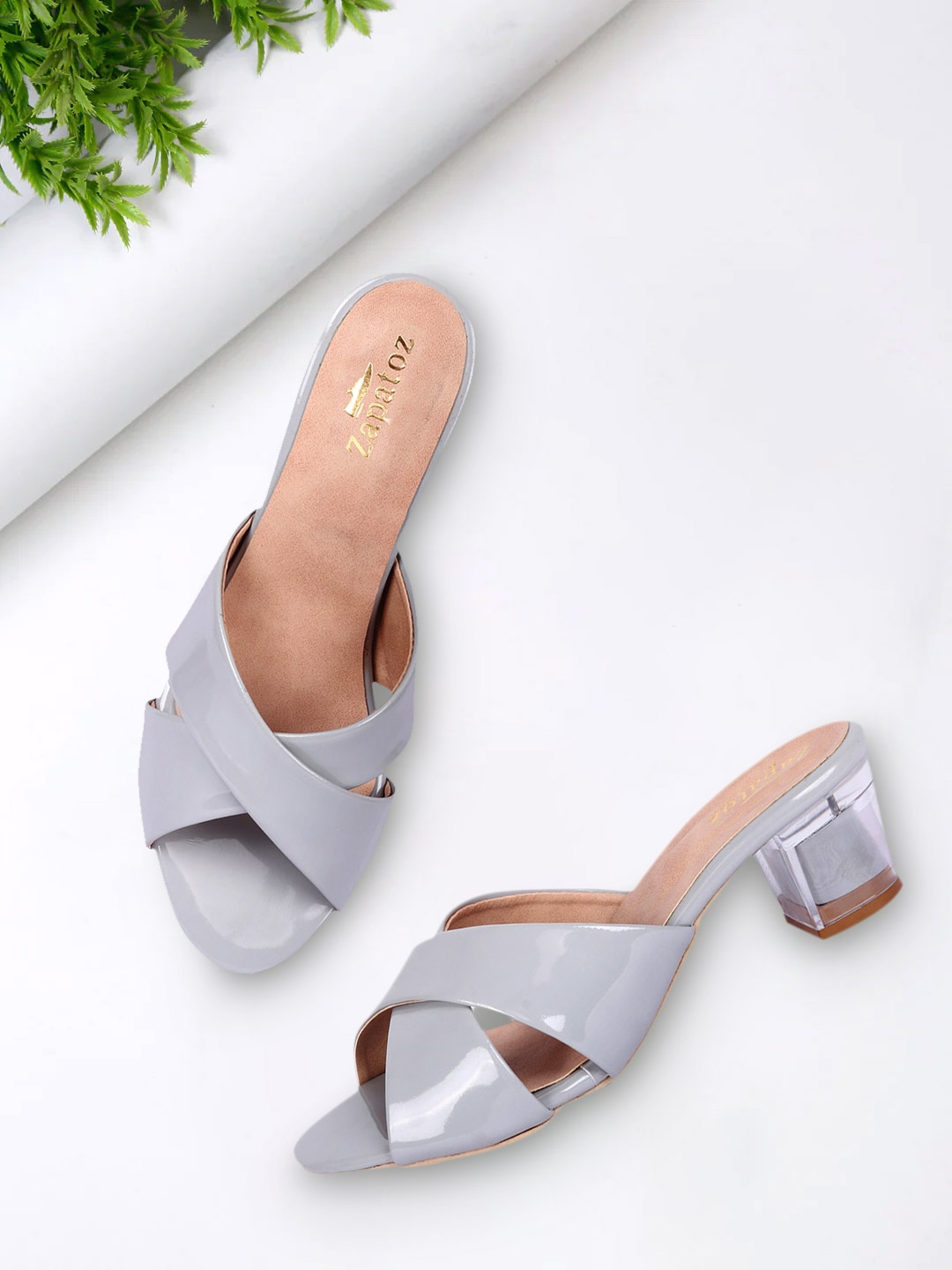 

ZAPATOZ Women Grey Solid Block Heels