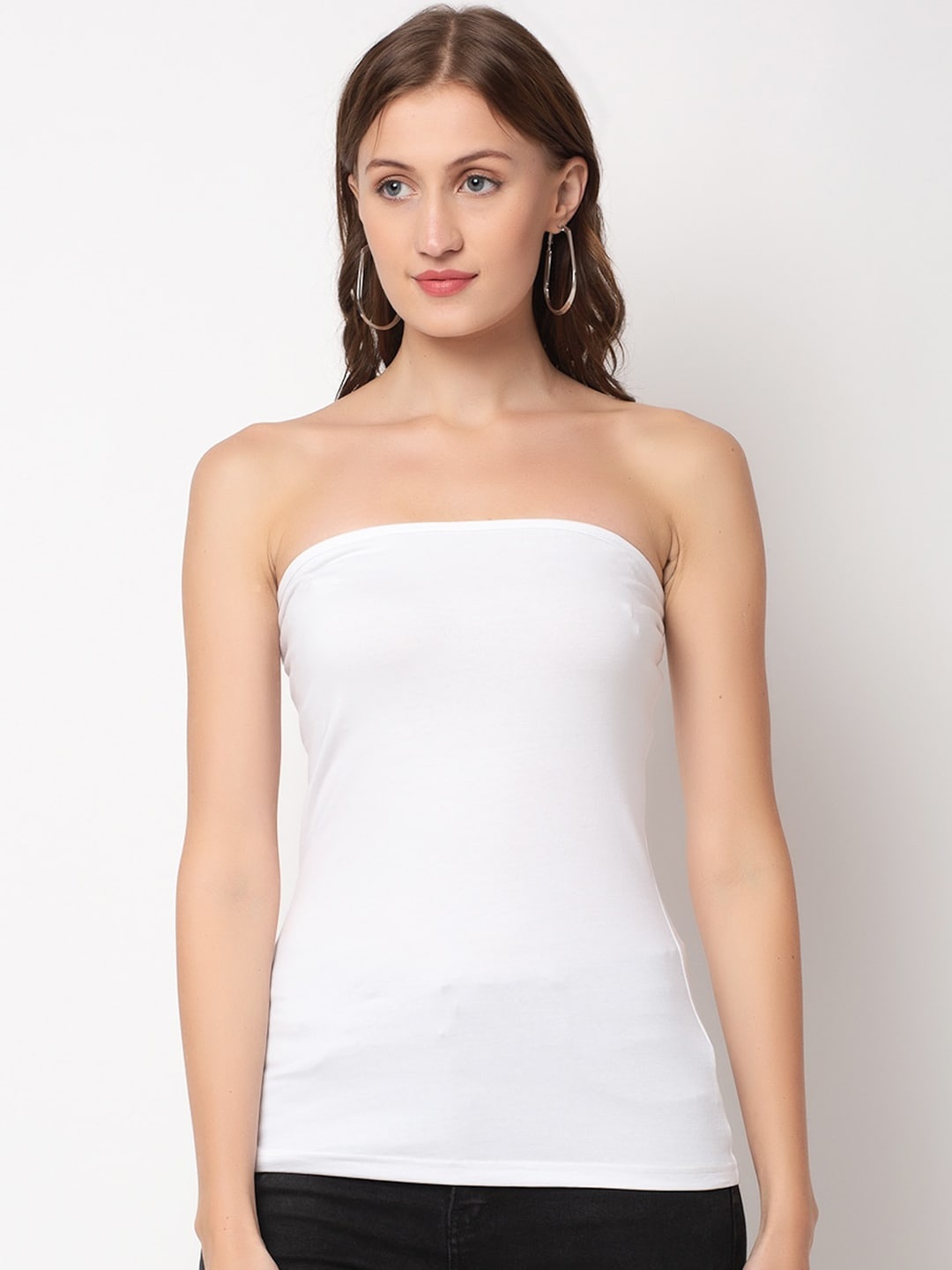 

Door74 Women White Tube Top