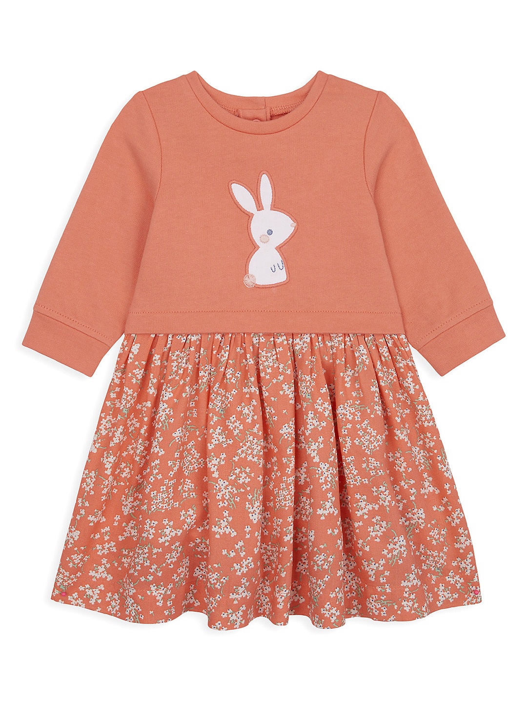 

mothercare Girls Coral Printed Fit and Flare Dress