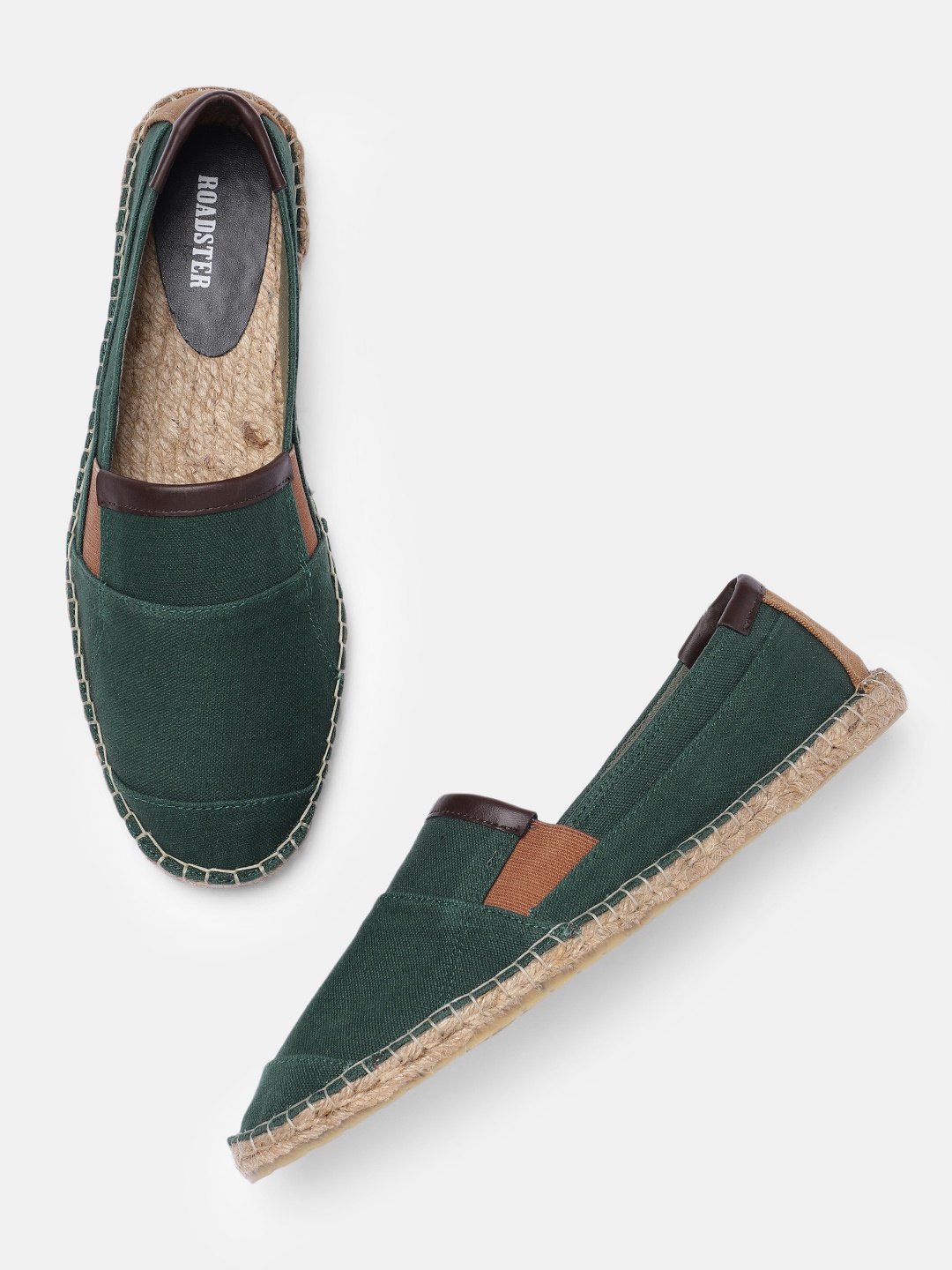 

Roadster Men Green Solid Espadrilles