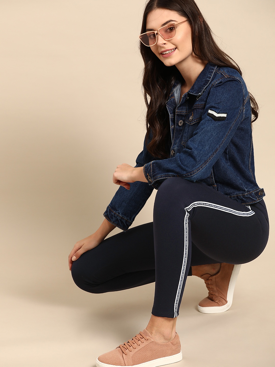 

United Colors of Benetton Women Navy Solid Leggings, Navy blue