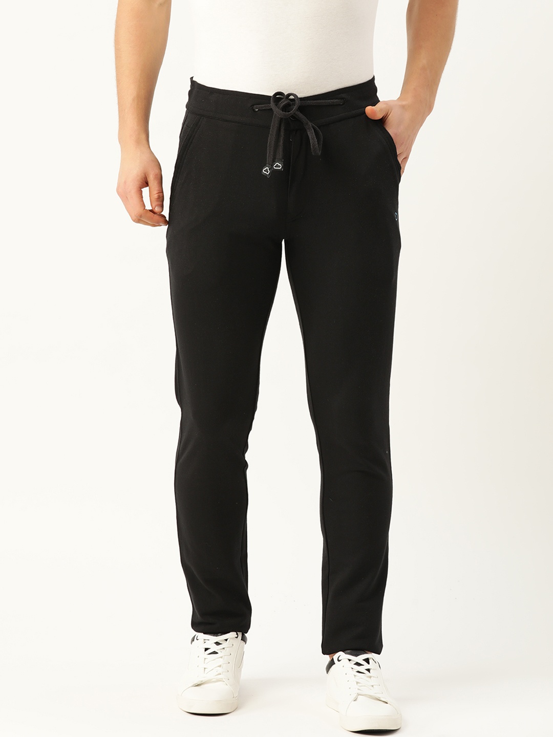 

Sweet Dreams Men Black Solid Track Pants