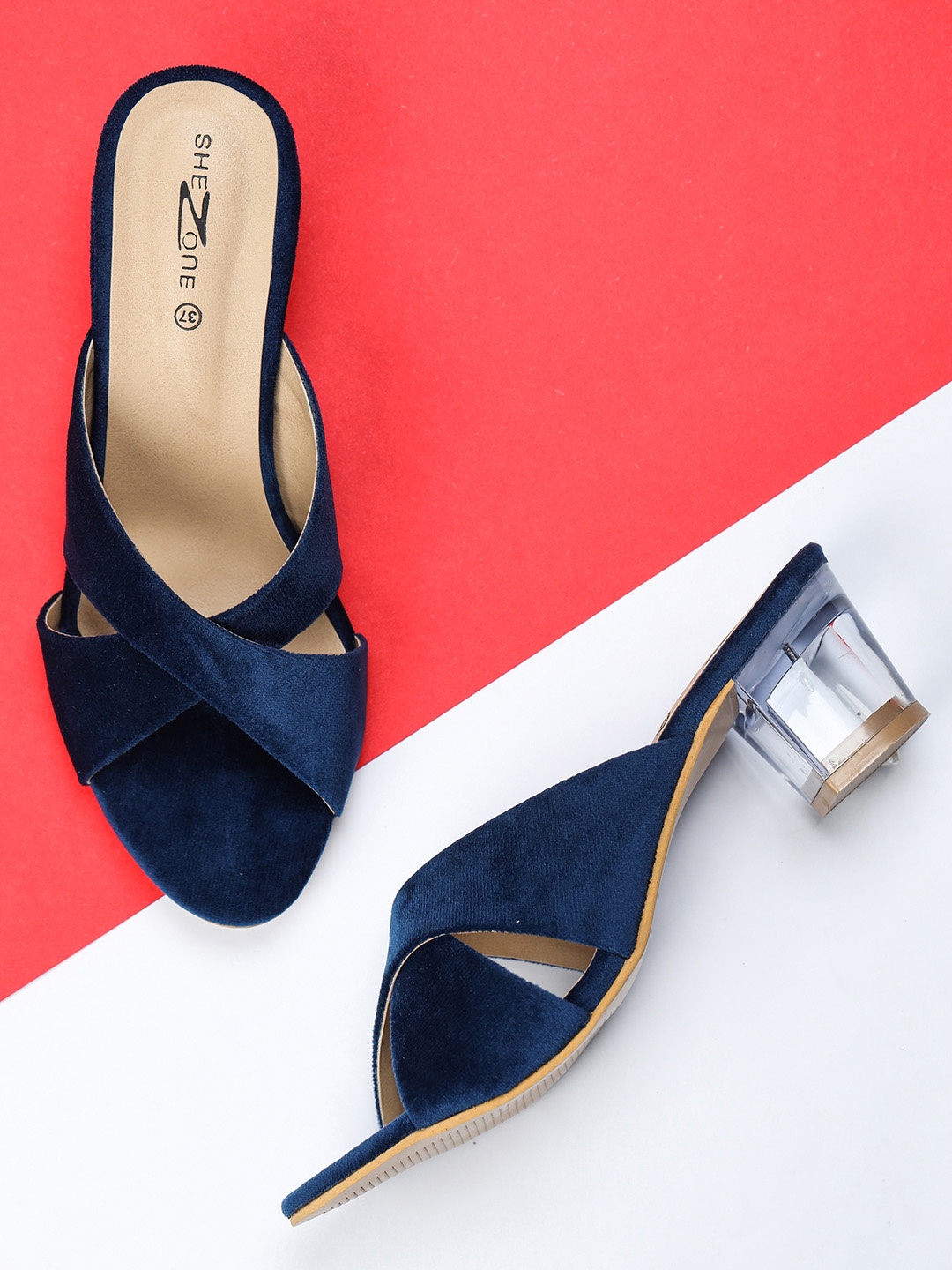 

Shezone Women Blue Solid Mules