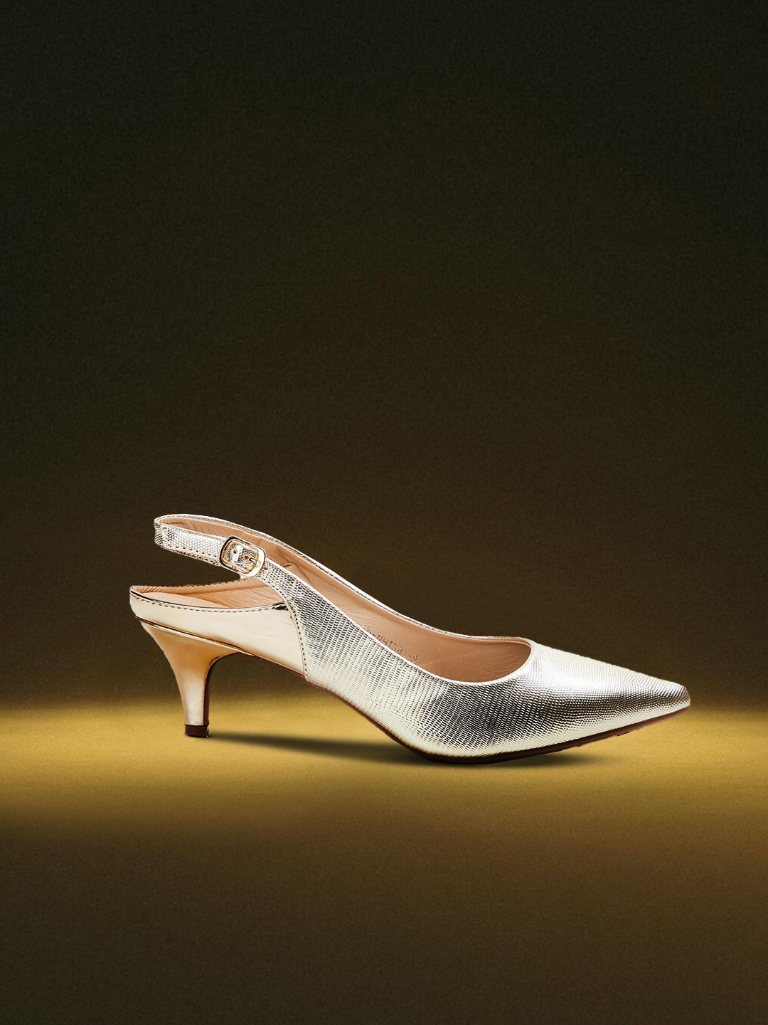 

CODE by Lifestyle Women Gold-Toned Solid Pumps