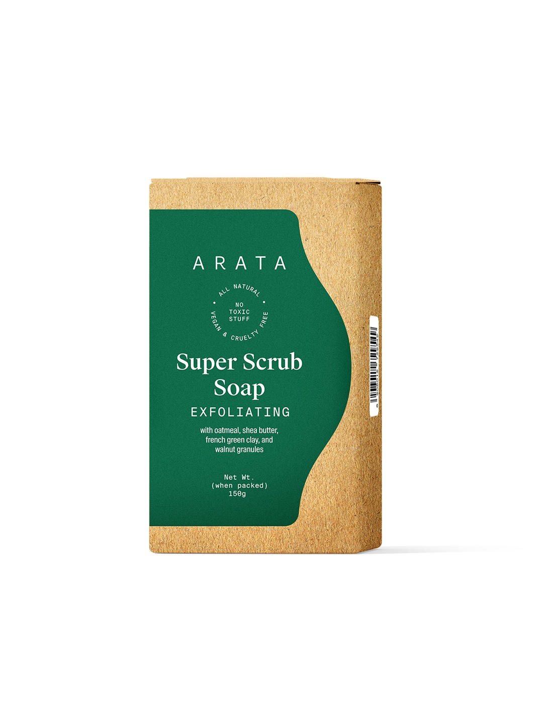 

ARATA Unisex Super Scrub Soap Bar 150g, Green