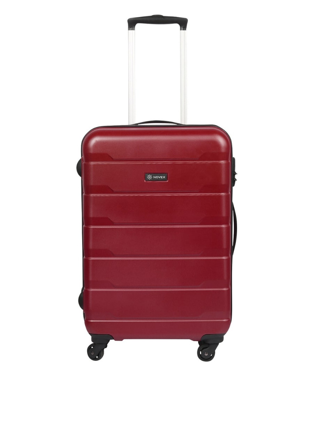

NOVEX Large Red Textured Hard-Sided Trolley Suitcase